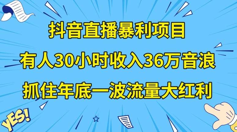 抖音直播暴利项目，有人30小时收入36万音浪，公司宣传片年会视频制作，抓住年底一波流量大红利【揭秘】-宇文网创