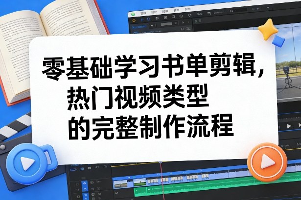 零基础学习书单剪辑,热门视频类型的完整制作流程(更新2026)-宇文网创
