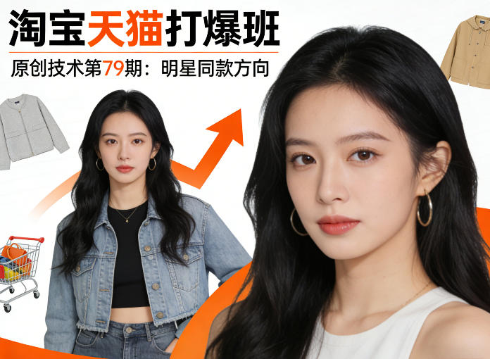 《淘宝天猫打爆班》原创技术第79期：明星同款方向-宇文网创