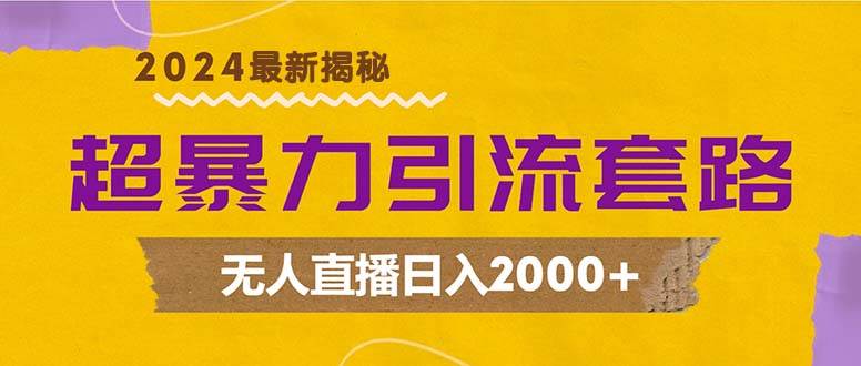 （12800期）超暴力引流套路，无人直播日入2000+-宇文网创