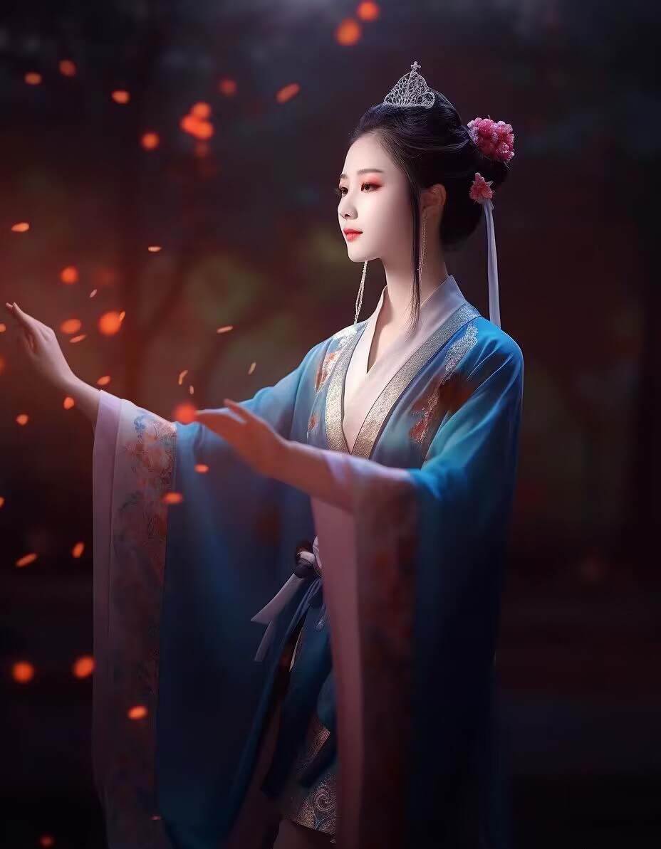 图片[9]-Midjourney关键词-AI生成中国风古装汉服美女人像提示关键词-宇文网创