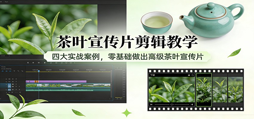 茶叶宣传片剪辑教学：四大实战案例，零基础做出高级茶叶宣传片-宇文网创
