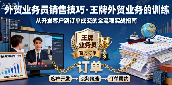 外贸业务员销售技巧，王牌外贸业务的训练-宇文网创