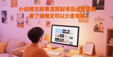 小说推文故事混剪起号及运营思路，看了做推文可以少走弯路-宇文网创