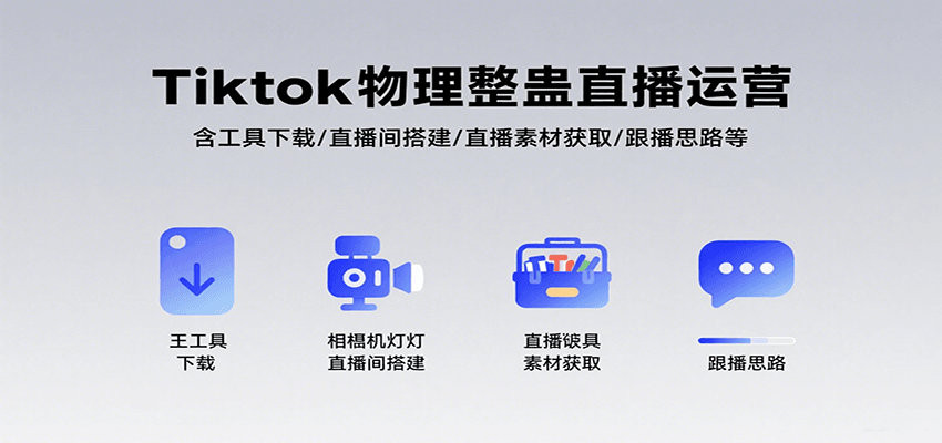 Tiktok物理整蛊直播运营,包含工具下载/直播间搭建/直播素材获取/跟播思路等-宇文网创
