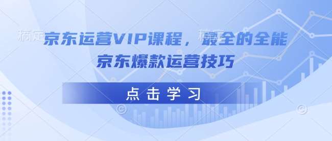 京东运营VIP课程，最全的全能京东爆款运营技巧-宇文网创