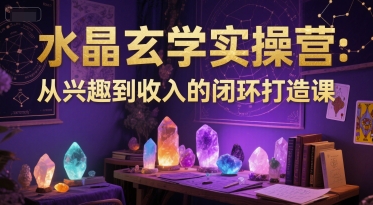水晶玄学实操营：从兴趣到收入的闭环打造课-宇文网创
