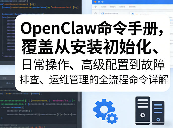 OpenClaw命令手册，覆盖从安装初始化、日常操作、高级配置到故障排查、运维管理的全流程命令详解-宇文网创