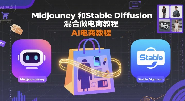 Midjourney和Stable Diffusion混合做电商教程-ai电商教程-宇文网创