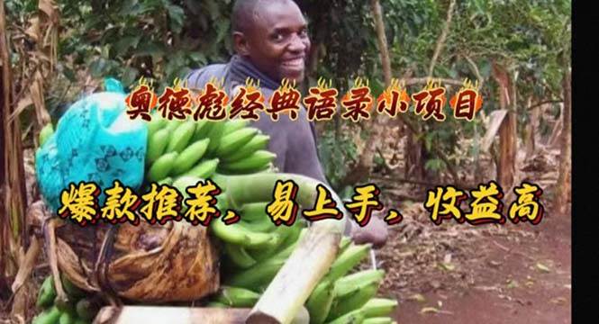 （11030期）奥德彪经典语录小项目，爆款推荐，易上手，收益高-宇文网创