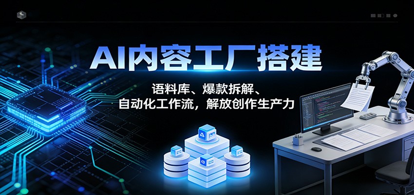 AI内容工厂搭建:语料库、爆款拆解、自动化工作流,解放创作生产力-宇文网创
