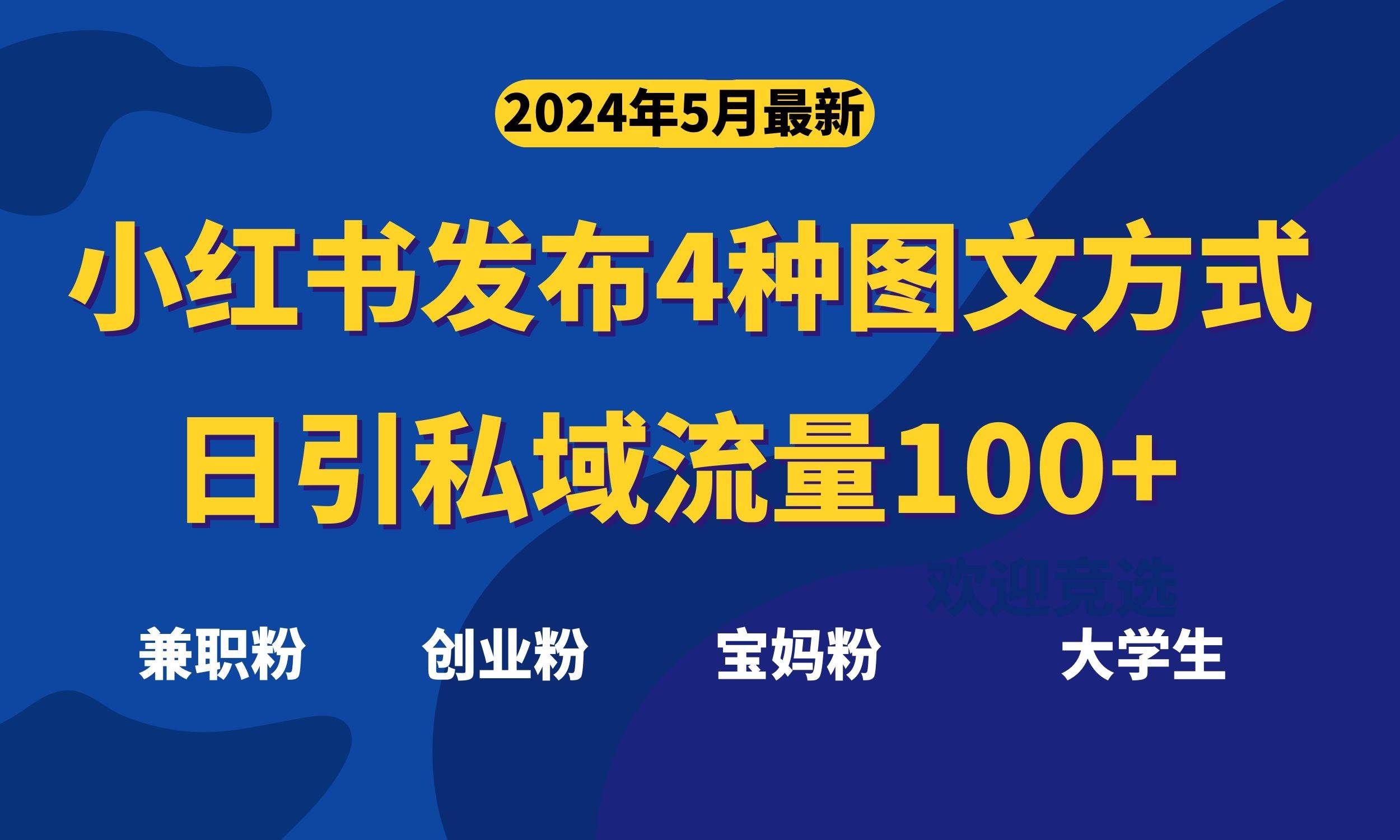 （10677期）最新小红书发布这四种图文，日引私域流量100+不成问题，-宇文网创