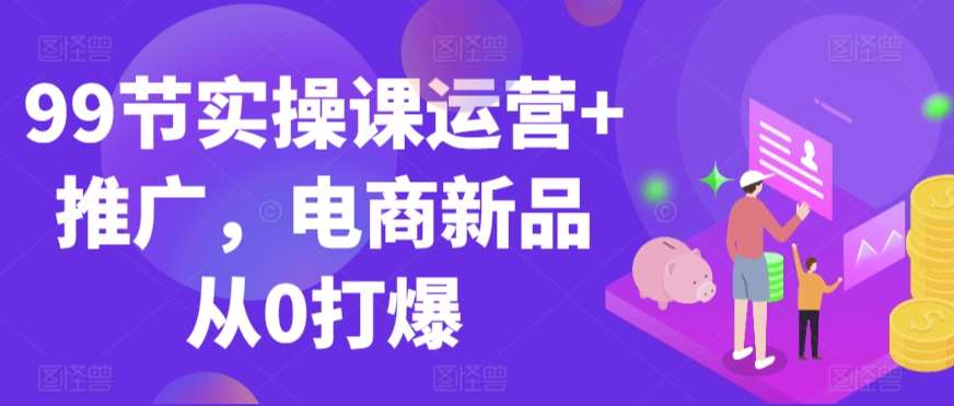 99节实操课运营+推广，电商新品从0打爆-宇文网创