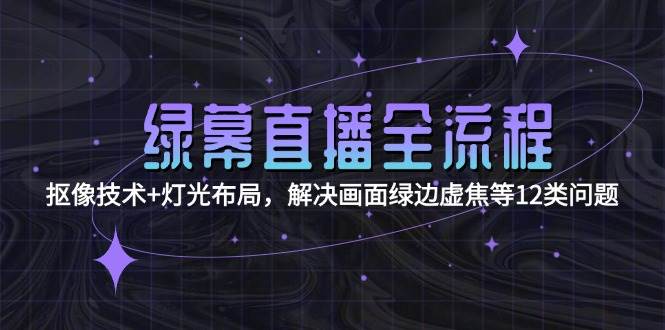 绿幕直播全流程:抠像技术+灯光布局,解决画面绿边虚焦等12类问题-宇文网创