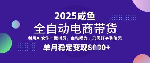 全网首发【闲鱼全自动电商带货】三年磨一剑，一朝露锋芒，单月稳定变现8k+【揭秘】-宇文网创