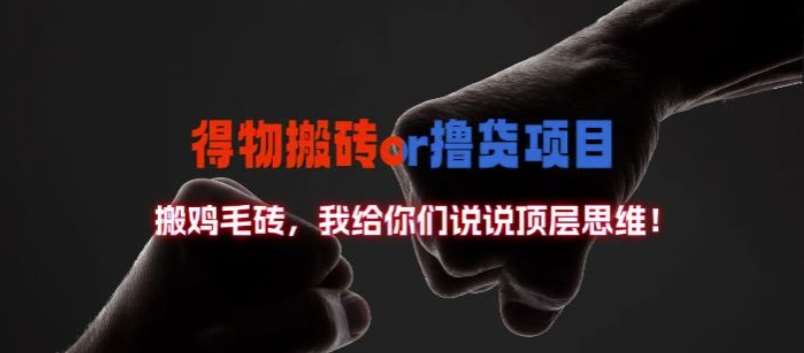 得物搬砖撸货项目?掰下数据，我给你们说说顶层思维【揭秘】-宇文网创