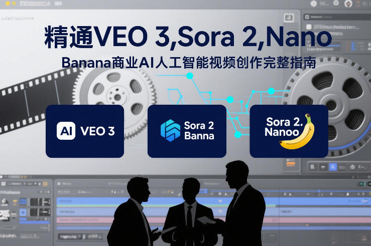 精通VEO 3，Sora 2，Nano Banana商业AI人工智能视频创作完整指南-宇文网创