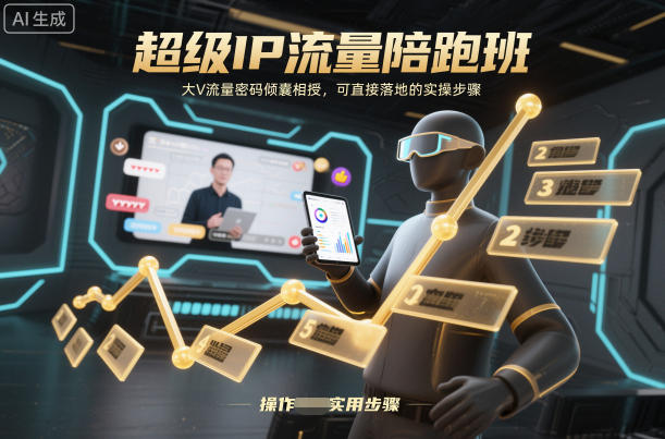 超级IP流量陪跑班，大V流量密码倾囊相授，可直接落地的实操步骤-宇文网创