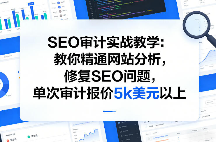 SEO审计实战教学：教你精通网站分析，修复SEO问题，单次审计报价5k美元以上-宇文网创