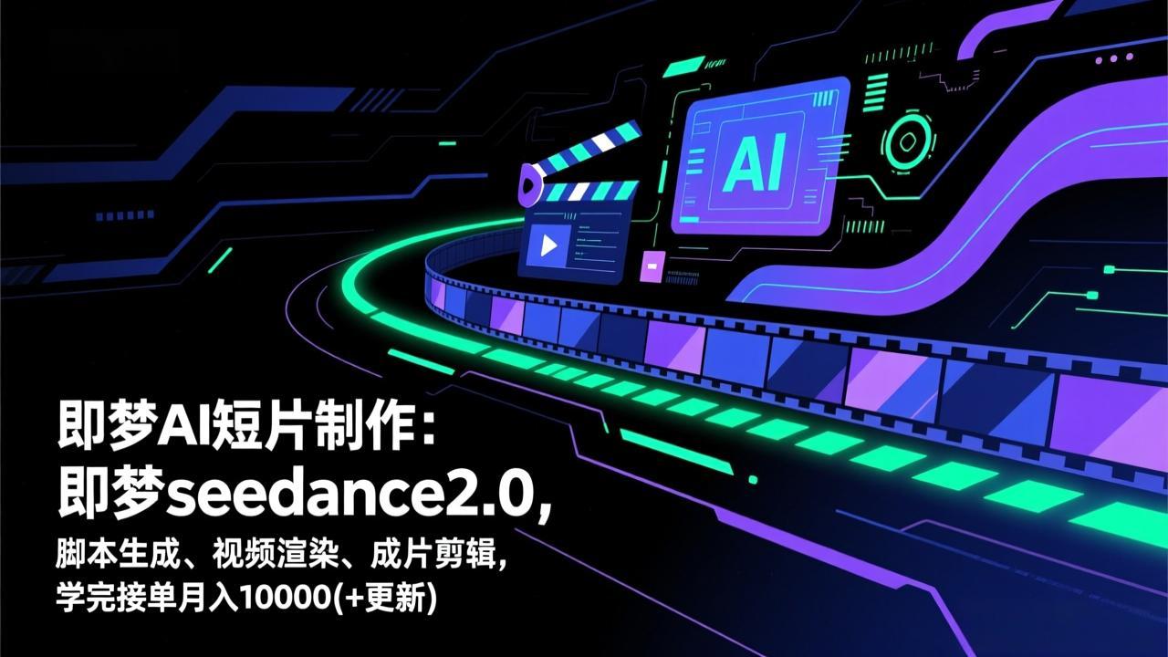 （17969期）即梦AI 短片制作(更新)：即梦seedance2.0，脚本生成、视频渲染、成片剪辑，学完接单月入10000+-宇文网创