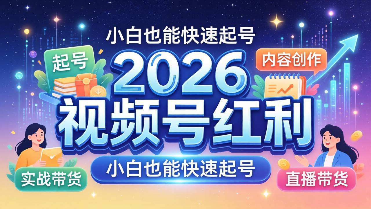 （18222期）2026视频号红利实战营，大佬亲授起号、内容、直播、IP、投流、私域、矩阵全套落地打法-宇文网创