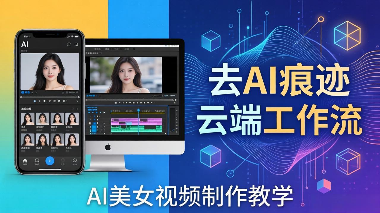 (17928期)AI美女视频制作教学:去AI痕迹,云端工作流出图,手机电脑均可,不需要配置-宇文网创