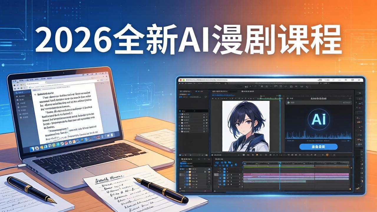 (17893期)2026全新AI漫剧课程:覆盖创作全链路,教你写作分镜剪辑配音一站式打造漫剧作品-宇文网创