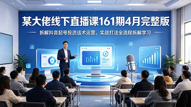 （18209期）某大佬线下直播课161期4月完整版，拆解抖音起号投流话术运营，实战打法全流程拆解学习-宇文网创