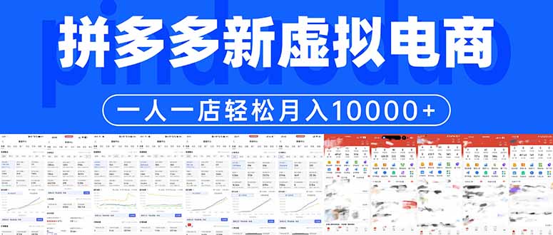 （17978期）拼多多虚拟电商一人一店轻松月入10000+-宇文网创