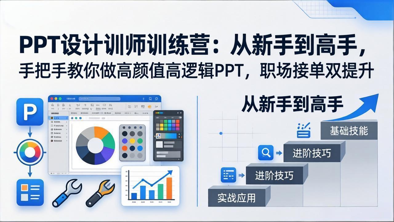 （17886期）PPT设计训师训练营：从新手到高手，手把手教你做高颜值高逻辑PPT，职场接单双提升-宇文网创