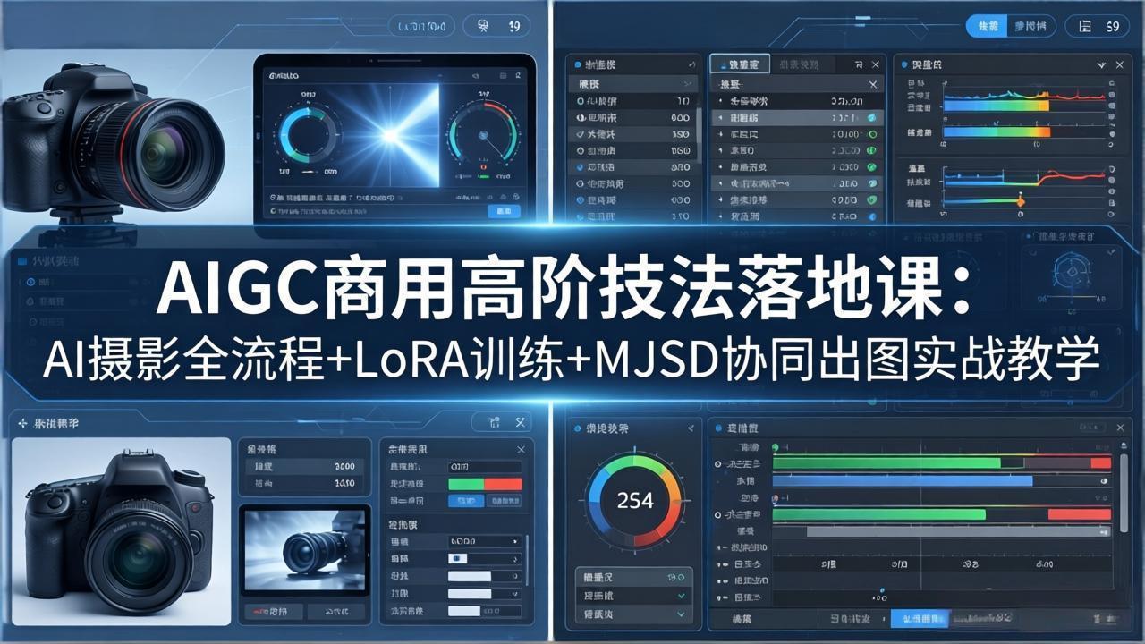 （18254期）AIGC商用高阶技法落地课：AI摄影全流程+LoRA训练+MJSD协同出图实战教学-宇文网创