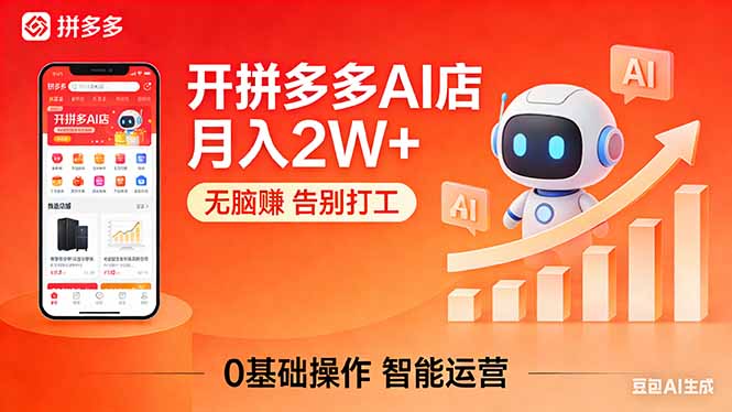 (17947期)开一家拼多多AI店,月入2W+,无脑赚,告别打工,附SOP手册-宇文网创