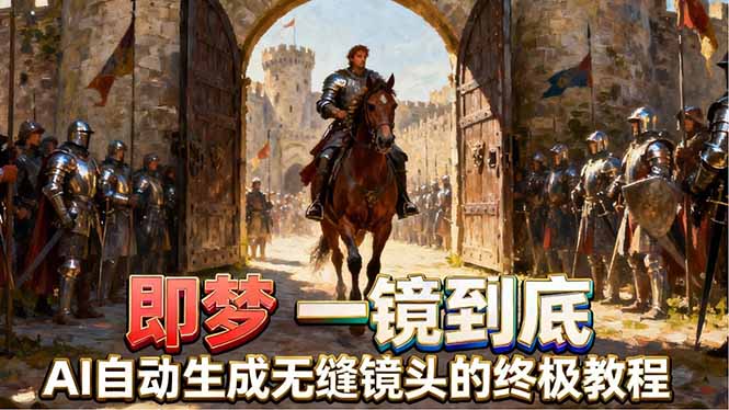 （18241期）即梦AI一镜到底终极教程，智能补帧+运镜技巧，AI自动生成无缝丝滑长镜头高效出片-宇文网创