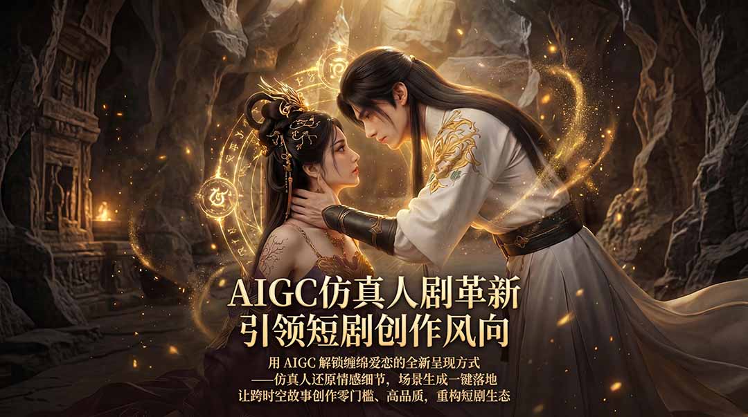 （18199期）AIGC 仿真人短剧创作革新，解锁仙侠爱恋全新呈现，一键出高质场景，零门槛打造爆款剧集-宇文网创