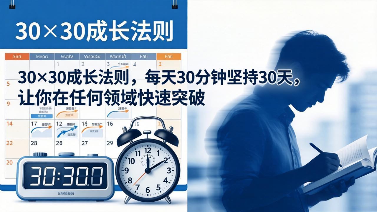 (18057期)付费文章:30×30成长法则,每天30分钟坚持30天,让你在任何领域快速突破-宇文网创