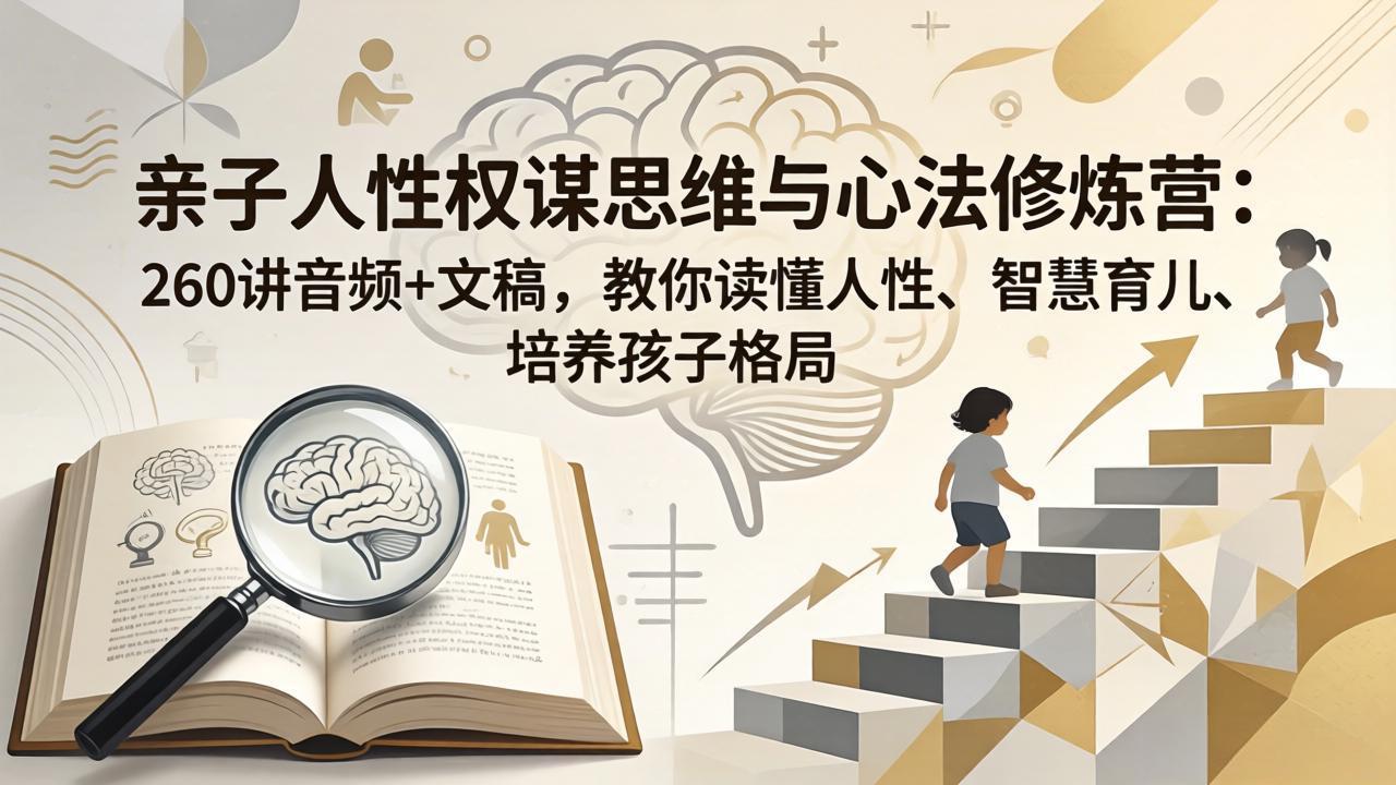 （18076期）亲子人性权谋思维与心法修炼营：260讲音频+文稿，教你读懂人性、智慧育儿、培养孩子格局-宇文网创