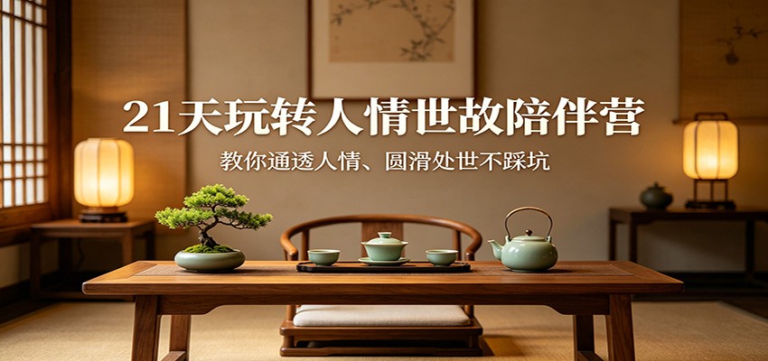21天玩转人情世故陪伴营:教你通透人情、圆滑处世不踩坑-宇文网创