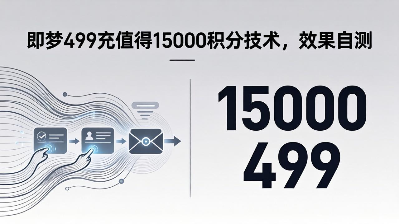 （18093期）即梦499充值得15000积分技术，效果自测-宇文网创
