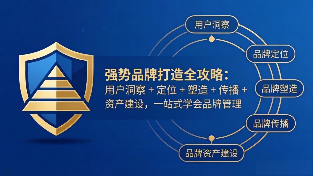 (17889期)强势品牌打造全攻略:用户洞察 + 定位 + 塑造 + 传播 + 资产建设,一站式学会品牌管理-宇文网创