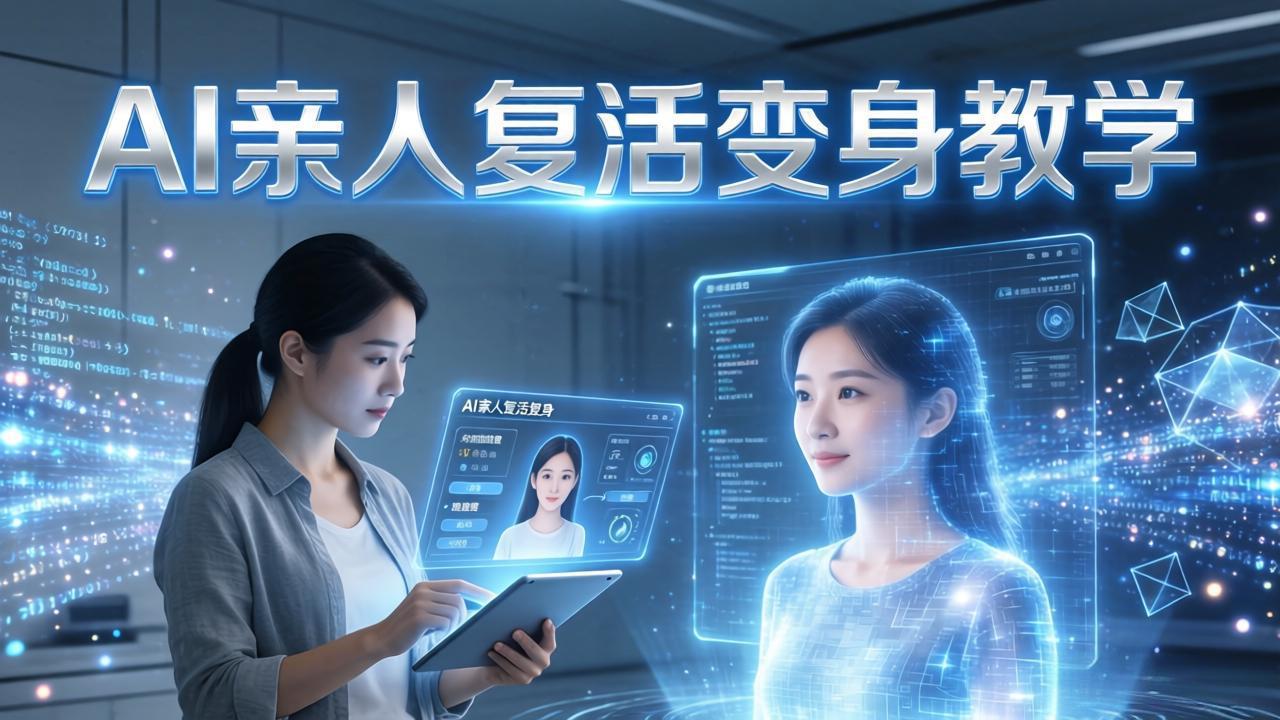 （17940期）AI亲人复活变身教学，最近超级火爆的项目，涨粉超级快，私域引流代做服务，收徒等-宇文网创