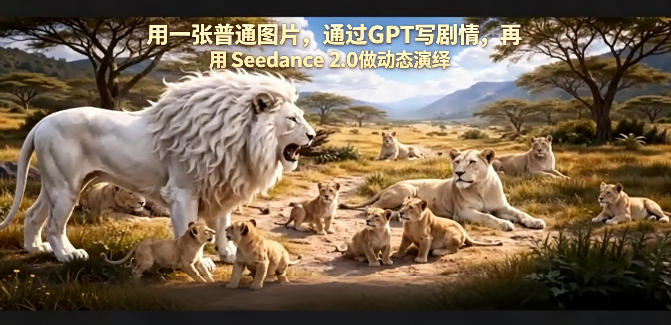 用一张普通图片，通过GPT写剧情，再用Seedance 2.0做动态演绎，居然能生成迪士尼风格搞笑动画-宇文网创