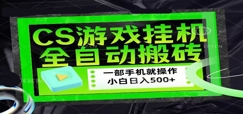 CSGO游戏挂机捡漏搬砖,超稳定的项目,带领1000+小白实现日入500+-宇文网创