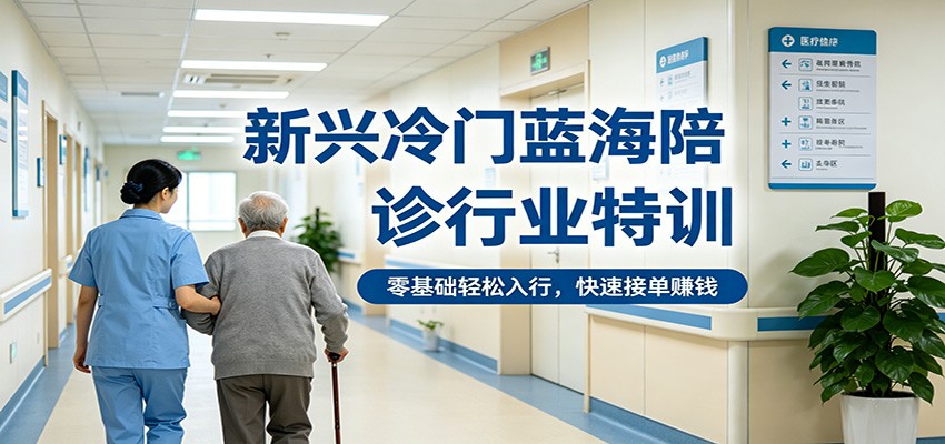 新兴冷门蓝海陪诊行业特训，零基础轻松入行，快速接单赚钱-宇文网创