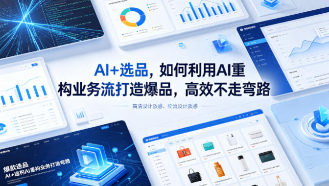 AI+选品，如何利用AI重构业务流打造爆品，高效不走弯路-宇文网创