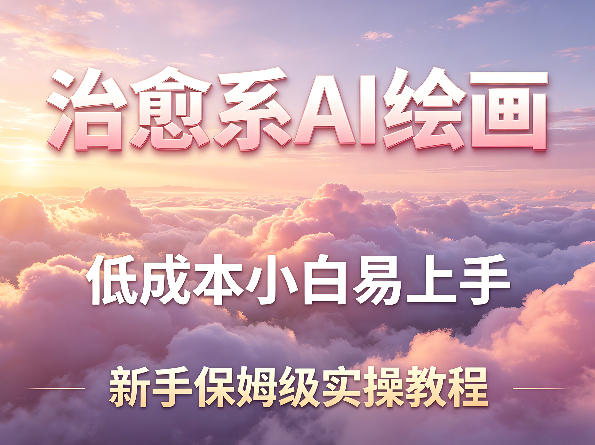 治愈系AI绘画提示词项目，低成本小白易上手，每天10分钟，新手保姆级实操教程-宇文网创