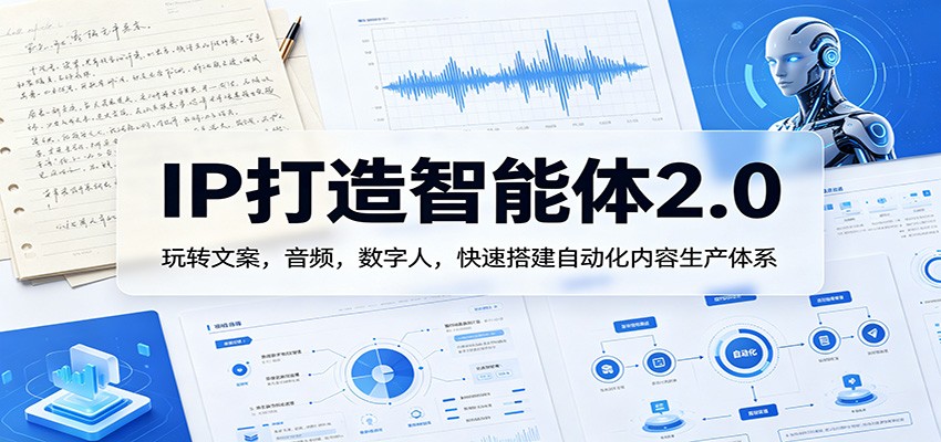 IP打造智能体2.0：玩转文案，音频，数字人，快速搭建自动化内容生产体系-宇文网创