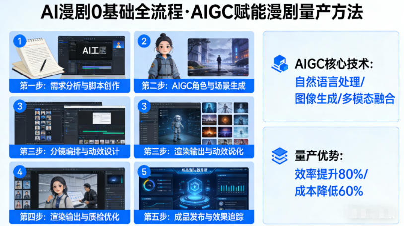 AI漫剧0基础全流程，快速掌握AIGC赋能的漫剧量产方法-宇文网创