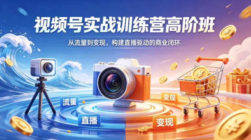 视频号实战训练营高阶班，从流量到变现，构建直播驱动的商业闭环（26年4月）-宇文网创