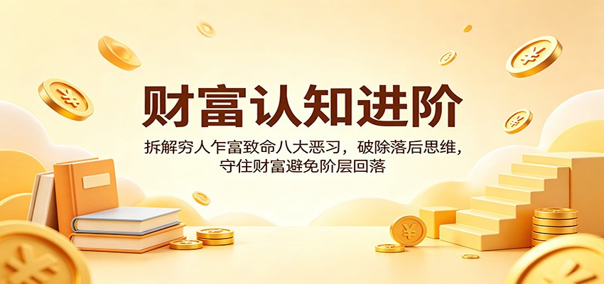 财富认知进阶：拆解穷人乍富致命八大恶习，破除落后思维，守住财富避免阶层回落-宇文网创