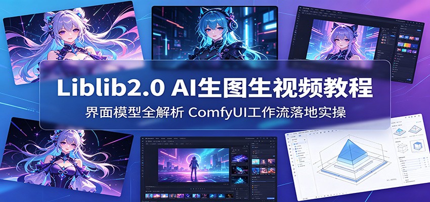 Liblib2.0 AI生图生视频教程：界面模型全解析，ComfyUI工作流落地实操-宇文网创